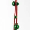 Napco 3' X 4.75" Red And Green Jingle Bell With Star Cutouts Hanging Artificial Christmas Ornament