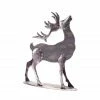 Diva At Home 19" Gray And Silver Colored Doe Reindeer Christmas Tabletop Figurine