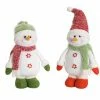 Diva At Home Set Of 4 White And Red Christmas Decoration Snowman Figures Tabletop 17"