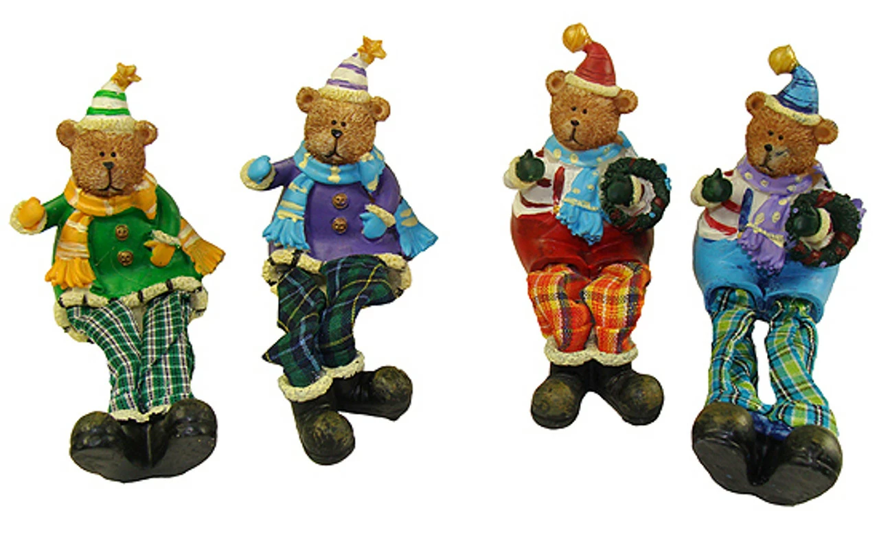 CC Christmas Decor Club Pack Of 144 Vibrantly Colored Plaid Sitting Teddy Bear Christmas Tabletop Figures 5.5" 1 CC Christmas Decor Club Pack Of 144 Vibrantly Colored Plaid Sitting Teddy Bear Christmas Tabletop Figures 5.5"