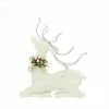 Gallerie II 11.25" Snowy White Glitter Embellished Seated Reindeer Christmas Tabletop Decor