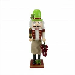 Nutcracker Factory 14" Green And Red Wine With Grapes Christmas Nutcracker