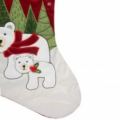Dyno 20" Red Baby's First Christmas Stocking With Polar Bears And Plush Red Cuff -Northlight Shop dyno 1199129 220bears 1 15108.1665581823