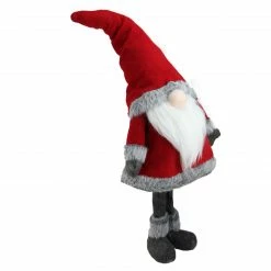 Northlight 28” Red Standing Christmas Santa Claus Gnome With Gray Faux Fur Trim -Northlight Shop e1p7t885qjmw9emagwyyvjw4p3sl3id1 63623.1587645149