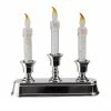 Northlight 9" LED Lighted 3-Tier Silver Glitter Candelabra Christmas Decor