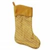 Northlight 20" Silver And Gold Glitter Striped Shadow Cuff Christmas Stocking