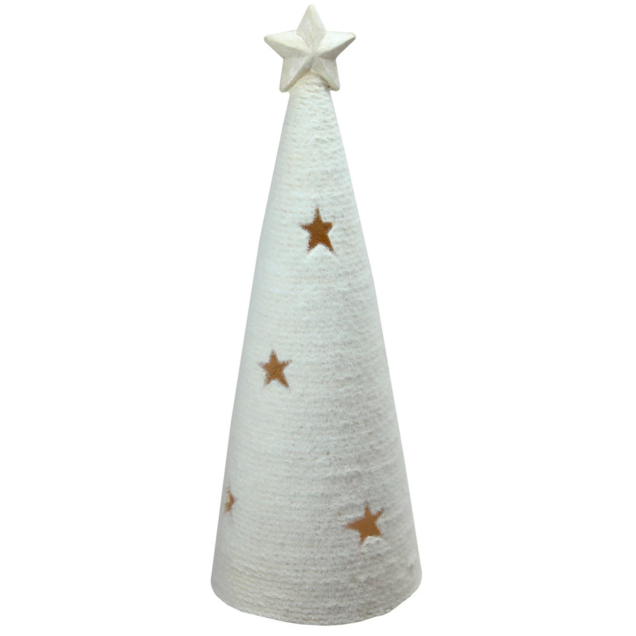 Northlight 25.5" White LED Lighted Tree With Star Cutout Christmas Tabletop Decor 1 Northlight 25.5" White LED Lighted Tree With Star Cutout Christmas Tabletop Decor