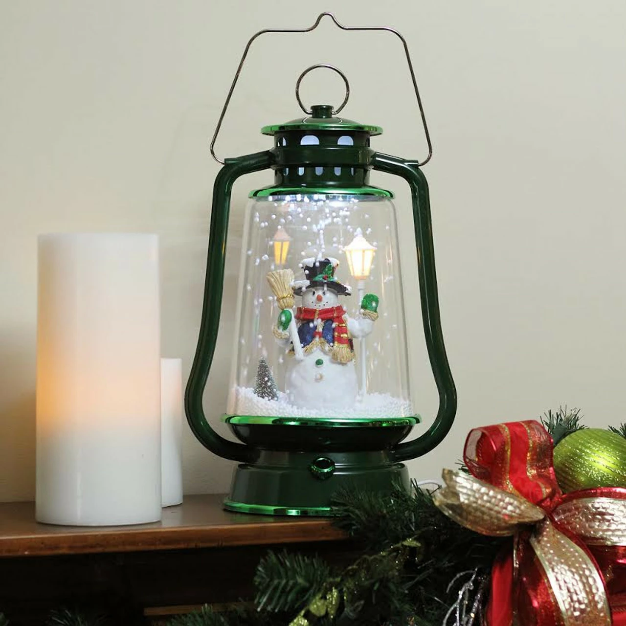 Northlight 13.5" LED Lighted Snowing Musical Snowman Christmas Lantern 4 Northlight 13.5" LED Lighted Snowing Musical Snowman Christmas Lantern - Image 4