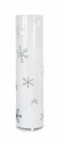 Melrose 24" Elegant Winter White Christmas Snowflake Standing Floor Candle Lantern