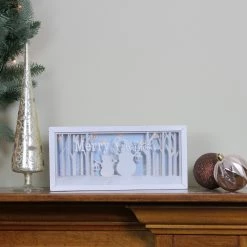 Diva At Home 12" Lighted Merry Christmas Snowmen Christmas Shadow Box Decoration -Northlight Shop gerson 2424930 b 3 17859.1665346440