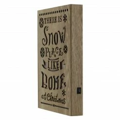 Gerson Company/Gil Division 10" Lighted Wooden "Snow Place Like Home" Christmas Wall Decoration -Northlight Shop gerson 2424980b 3 79358.1588405828