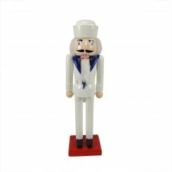 Nutcracker Factory 14" White And Blue Navy Sailor Christmas Nutcracker