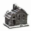 Allstate Country Cabin Lighted Glittered Snowed Flocked House Table Top Christmas Decoration 7"