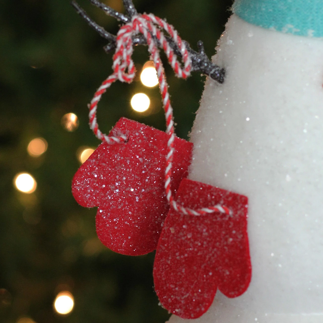 Napco 16.5" White And Red Snowman In Hat Christmas Tabletop Decor 5 Napco 16.5" White And Red Snowman In Hat Christmas Tabletop Decor - Image 5