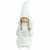 Northlight 19.25" White Snowy Woodlands Girl Angel Christmas Tabletop Figurine