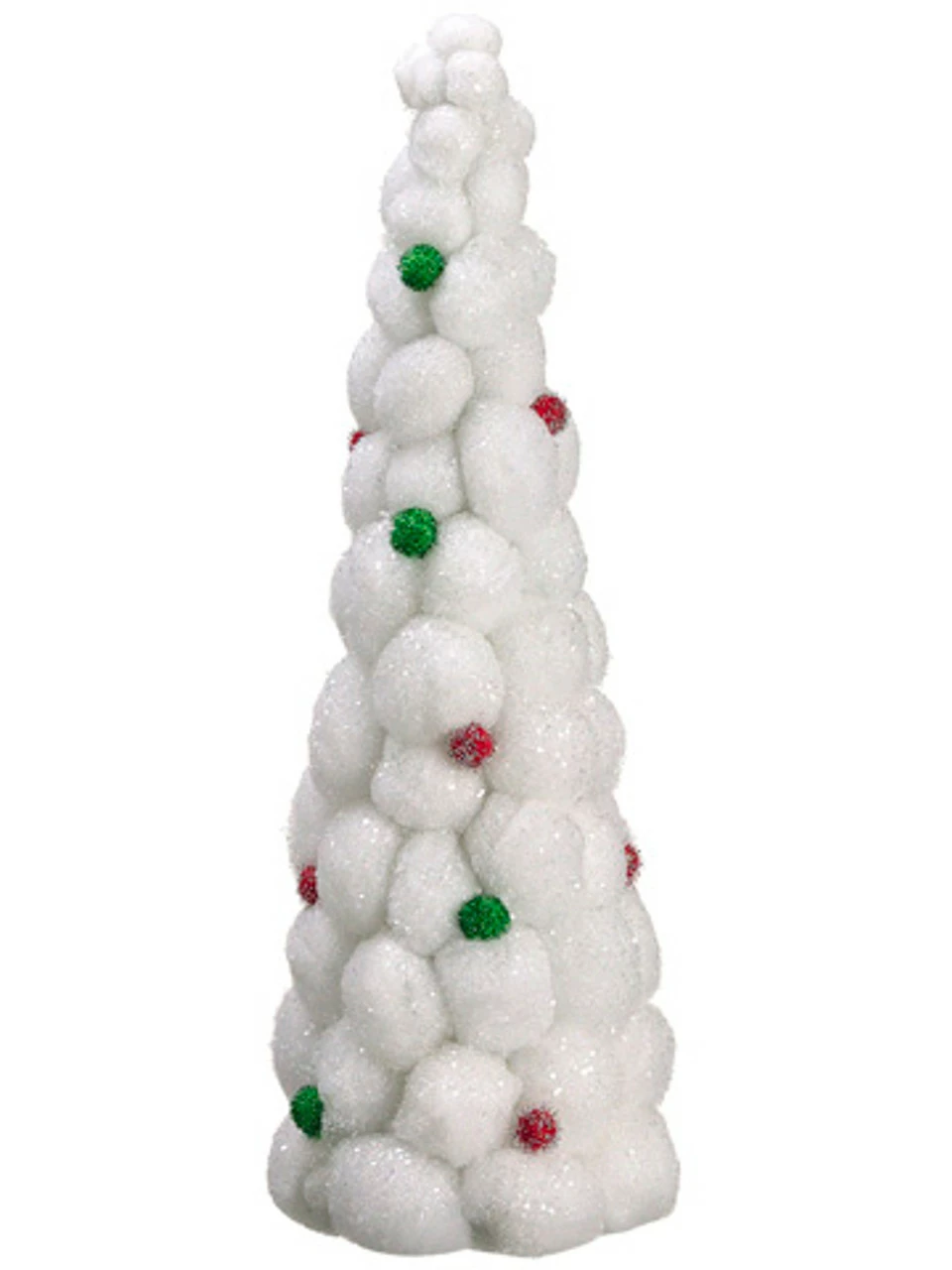 Allstate 24" White Whimsical Snowball Glitter Tabletop Christmas Topiary Tree - Unlit 1 Allstate 24" White Whimsical Snowball Glitter Tabletop Christmas Topiary Tree - Unlit