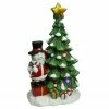 Northlight 23" Red And Green Pre-Lit LED Tree With Santa Snowman Musical Christmas Tabletop Decor