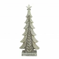 Raz 17.5" White And Gray Tree Christmas Tabletop Decor