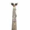 Northlight 30" Brown And Silver LED Lighted Reindeer Christmas Tabletop Figurine