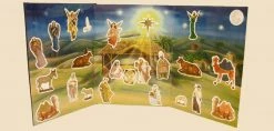 Kurt Adler 12.5" Blue And Beige Magnetic Nativity Book Advent Calendar -Northlight Shop ksa j0864 03 91193.1660671317