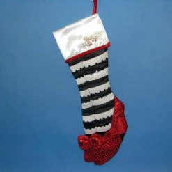 Kurt Adler 22" Black And White 'Wizard Of Oz' With Ruby Slipper Christmas Stocking -Northlight Shop ksa oz7141 3 85437.1601948621