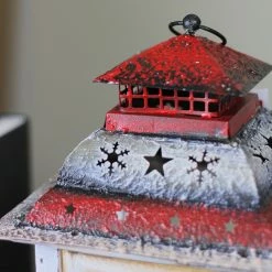 Northlight 14.5" Rustic Red And White Snowman Christmas Scene Candle Lantern -Northlight Shop kwabmz8gvusccg4bs6d5hqbgp1yrn4ta 07928.1665610744