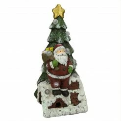 CC Christmas Decor 19.5" Battery Operated LED Lighted Santa Claus And Christmas Tree Table Top Decoration