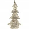 Raz 23.5" Brown And Beige Glittered Rattan Christmas Tree - Unlit