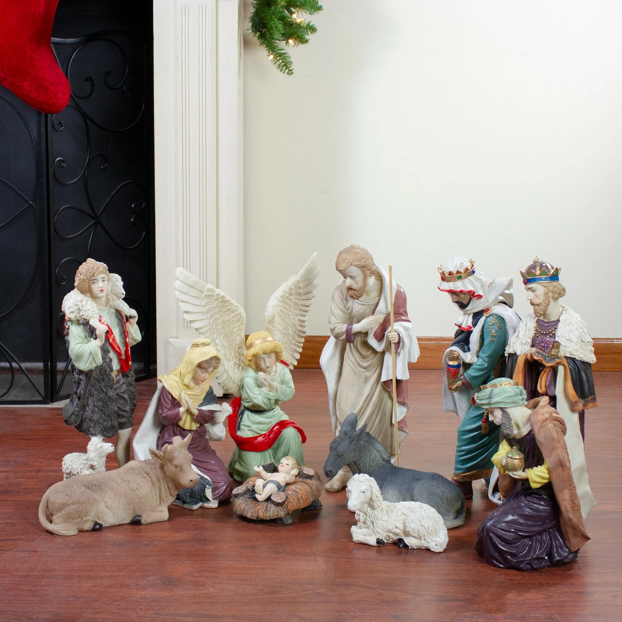 LB International 11-Piece Hand Painted Religious Christmas Nativity Figurine Set 12" 2 LB International 11-Piece Hand Painted Religious Christmas Nativity Figurine Set 12" - Image 2