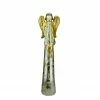 A & B Floral 23.5" Silver And Gold Distressed Finish Angel With Heart Christmas Tabletop Figurine
