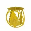 CC Christmas Decor Club Pack Of 72 Yellow Christmas Tree Pillar Candle Holders 4.25"
