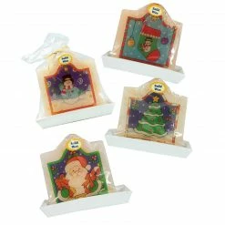 CC Christmas Decor Club Pack Of 72 White And Green Santa Claus Christmas Candles 4.25"