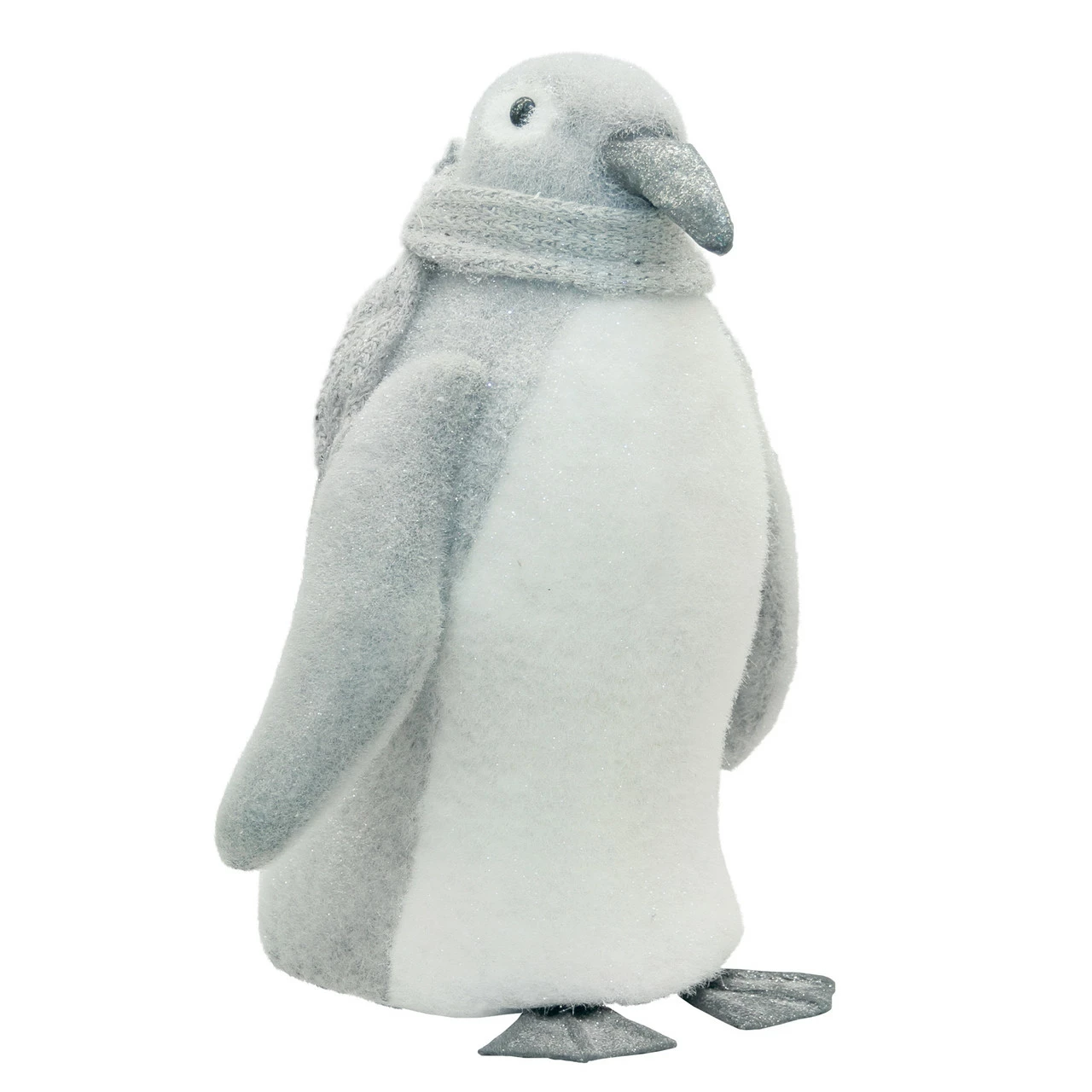 Northlight 18" Gray And White Sparkling Penguin With Scarf Tabletop Figure 1 Northlight 18" Gray And White Sparkling Penguin With Scarf Tabletop Figure