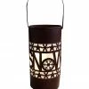 Sterling International Inc 15" Brown Shimmering LED Lighted "Snow" Battery Operated Christmas Lantern