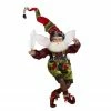 Mark Roberts Coal Stocking Christmas Fairy Green And Red, Large 19" #51-05854