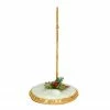 Mark Roberts 7.5" White And Gold Glittered Snow Base Small Stand