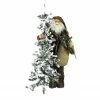 Northlight 48" Santa Claus With Artificial Flocked Alpine Tree Christmas Figure