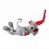 Melrose 15" Red And Gray Relaxing Mouse Christmas Tabletop Figure