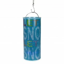 Midwest 12" Battery Operated Blue Color Changing LED 'LET IT SNOW' Snowflake Motif Christmas Lantern