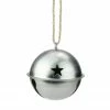 Midwest 3.25" Silver Jingle Bell With Star Cut Outs Christmas Ornament