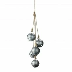 Midwest 27.5" Silver And Ivory Jingle Bells Christmas Door Swag