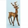 Roman 11.75" Faux Wooden Finish Standing Deer Christmas Table Top Figure