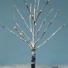 Roman 24" White Battery Operated LED Lighted Snowy Christmas Tree Tabletop Decor