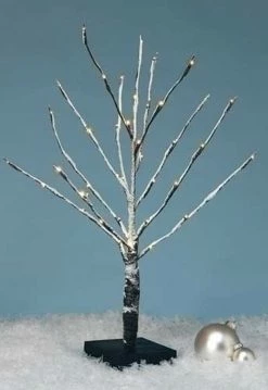 Roman 24" White Battery Operated LED Lighted Snowy Christmas Tree Tabletop Decor