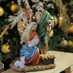 Napco 15" Green And Orange Holy Family Christmas Nativity Figure -Northlight Shop napco 45313 3 77424.1588362251