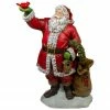Napco 31" Santa Claus Holding Red Cardinal And Wreath Christmas Figurine