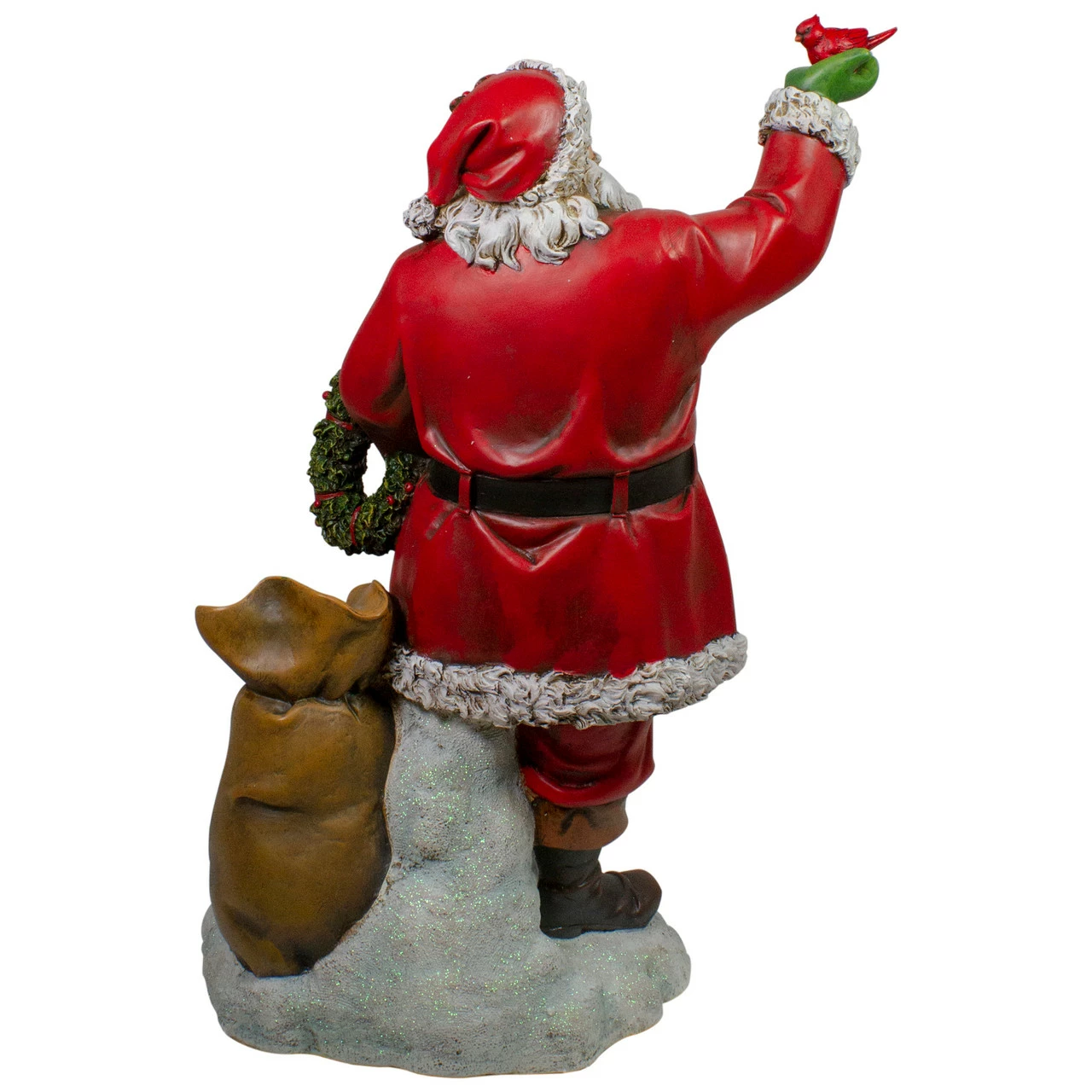 Napco 31" Santa Claus Holding Red Cardinal And Wreath Christmas Figurine 4 Napco 31" Santa Claus Holding Red Cardinal And Wreath Christmas Figurine - Image 4