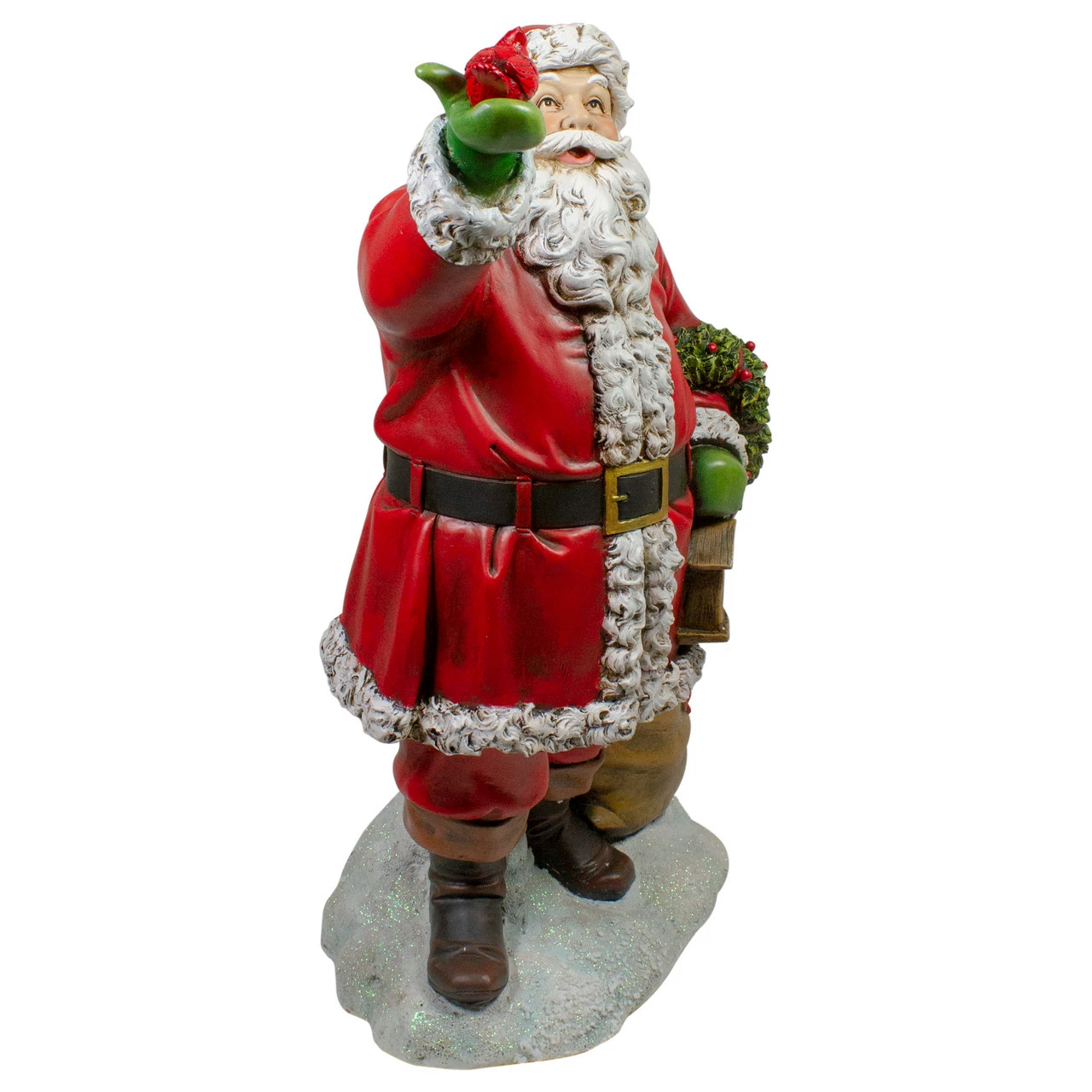Napco 31" Santa Claus Holding Red Cardinal And Wreath Christmas Figurine 5 Napco 31" Santa Claus Holding Red Cardinal And Wreath Christmas Figurine - Image 5