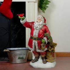 Napco 31" Santa Claus Holding Red Cardinal And Wreath Christmas Figurine 6 Napco 31" Santa Claus Holding Red Cardinal And Wreath Christmas Figurine -Northlight Shop napco h 50785 5 20843.1588415867
