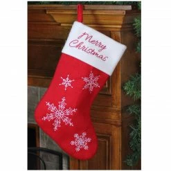 Northlight 16" Red And White Merry Christmas Snowflake Embroidered Christmas Stocking 7 Northlight 16" Red And White Merry Christmas Snowflake Embroidered Christmas Stocking -Northlight Shop niqg9matip4yvuagncywlsytghyzol5m 00098.1588354104